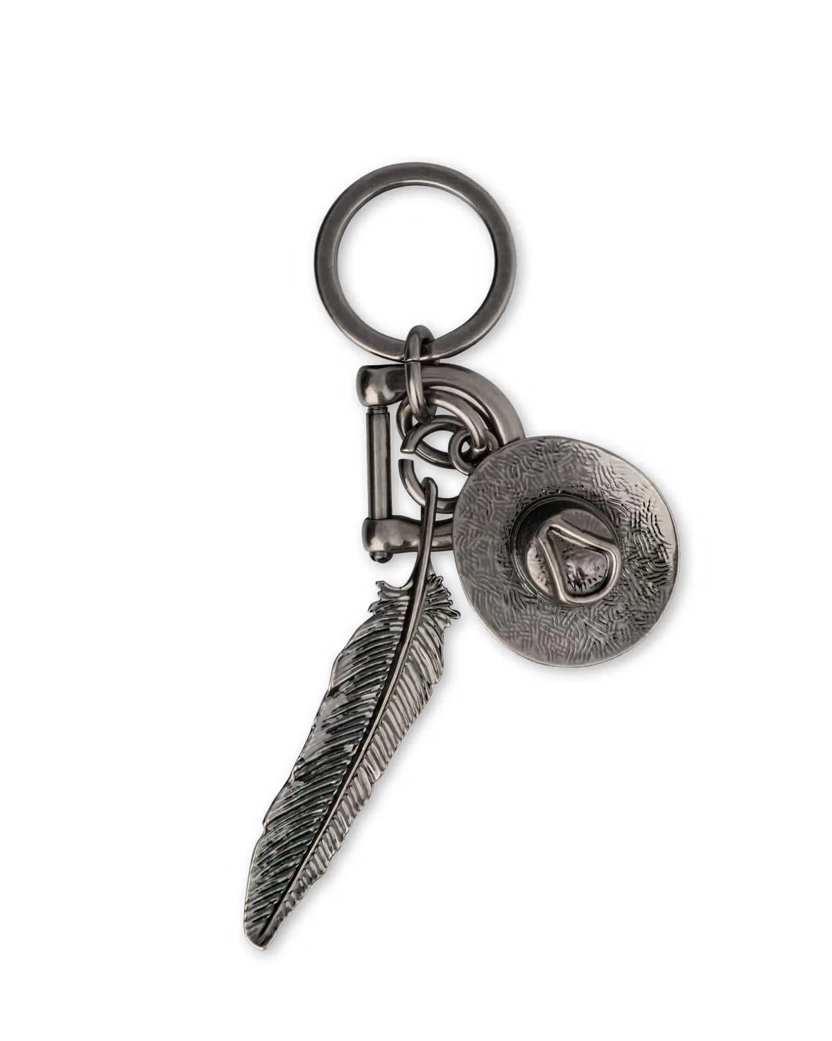 Cowboy Hat & Feather Bag Charm