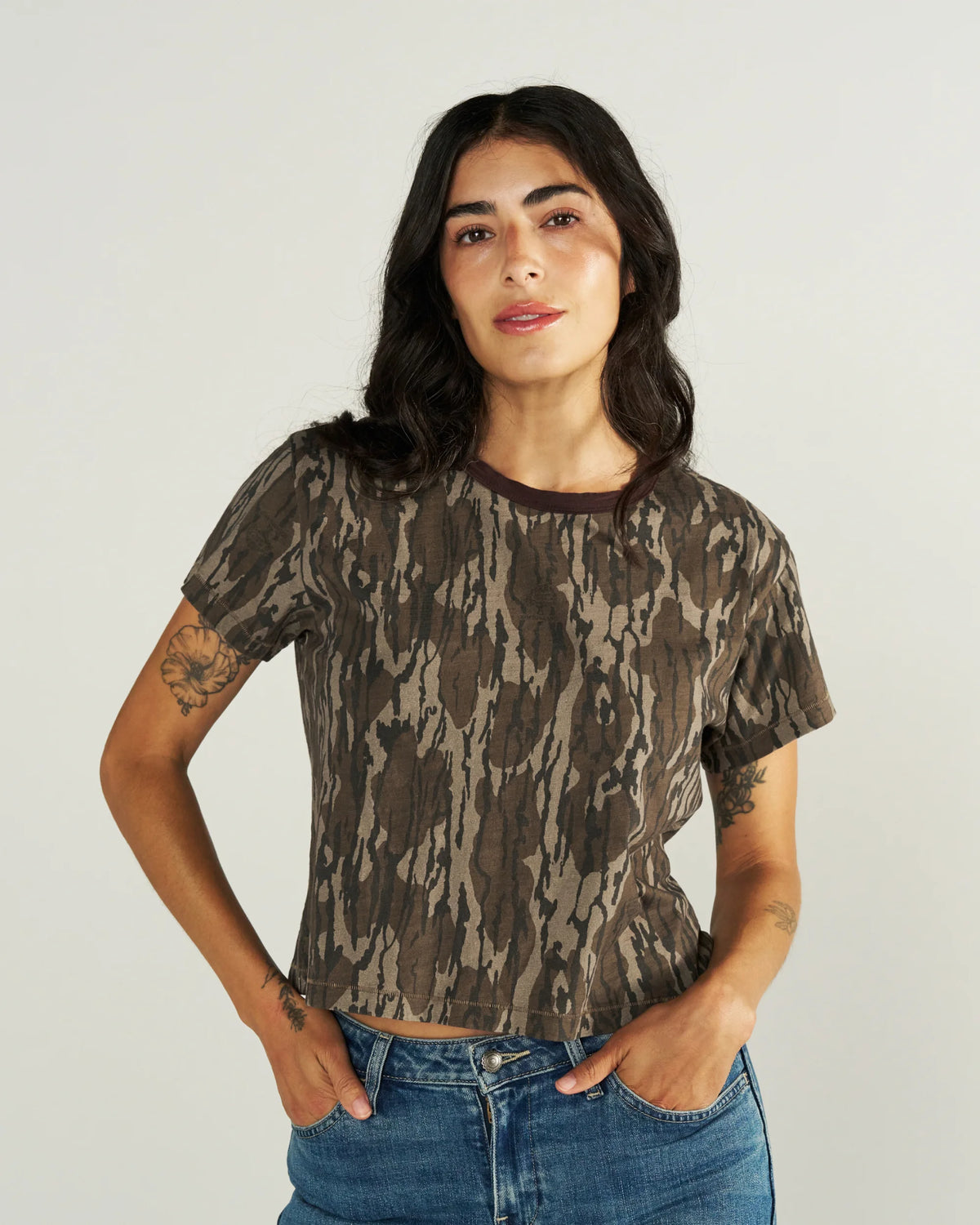 Women's Tecovas x Mossy Oak Ringer Tee
